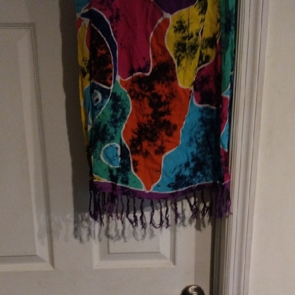 Vibrant Multicolor Abstract Scarf - Picture 2 of 5